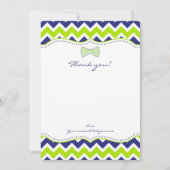 OH BOY Bow Stropdas Boy Baby shower bedankt je not (Voorkant)