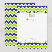 OH BOY Bow Stropdas Boy Baby shower bedankt je not (Voorkant / Achterkant)