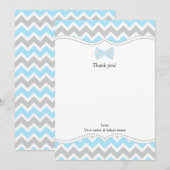 OH BOY Bow Stropdas Boy Baby shower bedankt je not Notitiekaartje (Voorkant / Achterkant)