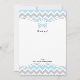OH BOY Bow Stropdas Boy Baby shower bedankt je not Notitiekaartje