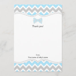 OH BOY Bow Stropdas Boy Baby shower bedankt je not Notitiekaartje