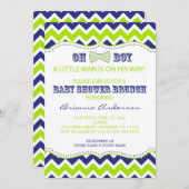 OH BOY Bow Stropdas Boy Baby shower nodigt uit Kaart (Voorkant / Achterkant)