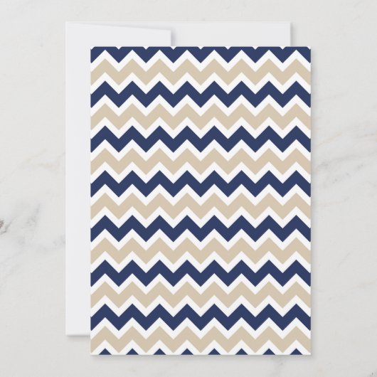 OH BOY Bowtie baby shower/marjoor bruin chevron Kaart (Achterkant)