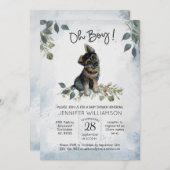 Oh boy! Boy Baby German Shepherd Kaart (Voorkant / Achterkant)