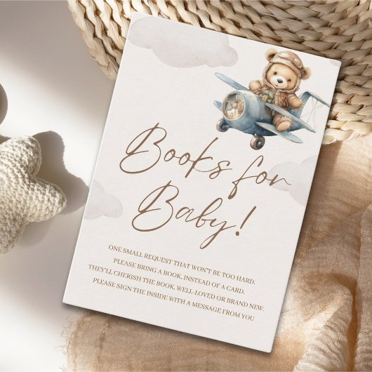 Oh Boy, Brown Bear Baby shower boy Informatiekaartje