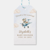 Oh Boy, Cute Bear Baby shower boy Cadeaulabel (Voorkant)