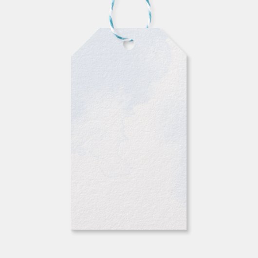 Oh Boy, Cute Bear Baby shower boy Cadeaulabel (Achterkant)