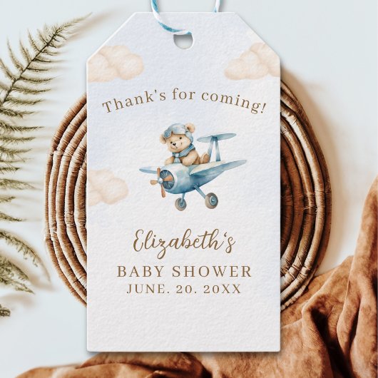 Oh Boy, Cute Bear Baby shower boy Cadeaulabel