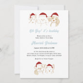 Oh Boy Cuties Puppy Kerstvakantie Baby shower Kaart (Voorkant)