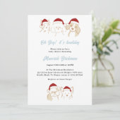 Oh Boy Cuties Puppy Kerstvakantie Baby shower Kaart (Staand voorkant)