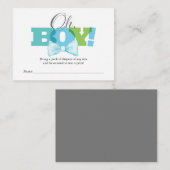 Oh Boy Diaper Raffle-kaart Informatiekaartje (Voorkant / Achterkant)