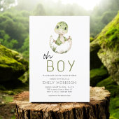 Oh Boy Dinosaur Schattigee Baby Boy Shower Kaart