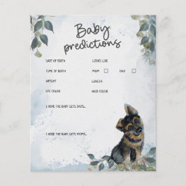 Oh boy! Dog Baby shower Baby voorspellingen spel