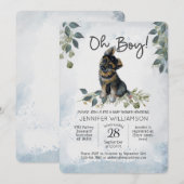 Oh boy! Dog Baby shower Duitse Herder Kaart (Voorkant / Achterkant)