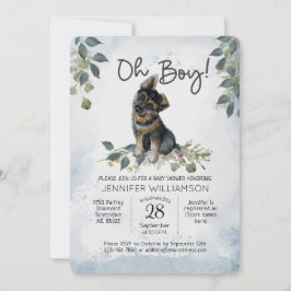 Oh boy! Dog Baby shower Duitse Herder Kaart