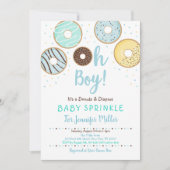 Oh Boy Donuts & Luiers Blue Baby Sprinkle Kaart (Voorkant)