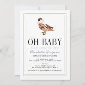 Oh Boy Duck / Mallard Classic Boy Baby shower Kaart (Voorkant)