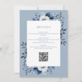 Oh Boy Dusty Blue Floral Alles in één Baby shower Kaart (Achterkant)