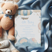 Oh Boy ! een lieve baby shower uitnodiging