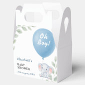 Oh Boy Elephant Balloon Eucalyptus Baby Shower Bedankdoosjes (Geopend)