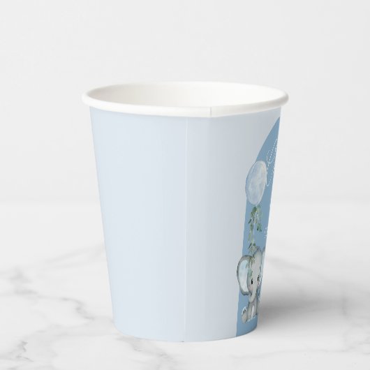 Oh Boy Elephant Boy Balloon Baby shower Papieren Bekers (Rechts)