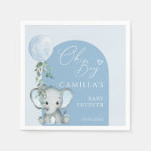 Oh Boy Elephant Boy Balloon Baby shower Servet (Voorkant)