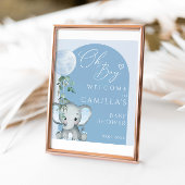 Oh Boy Elephant Boy Balloon Baby shower Welkom Poster