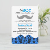 Oh BOY er is een klein mannetje op komst baby show Kaart (Staand voorkant)