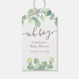 Oh Boy Eucalyptus Baby shower Favor Gift Labels Cadeaulabel