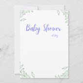 Oh Boy Eucalyptus Baby shower Uitnodiging (Achterkant)