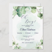 Oh Boy Eucalyptus verlaat Baby shower Invitation Kaart (Voorkant)