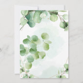 Oh Boy Eucalyptus verlaat Baby shower Invitation Kaart (Achterkant)