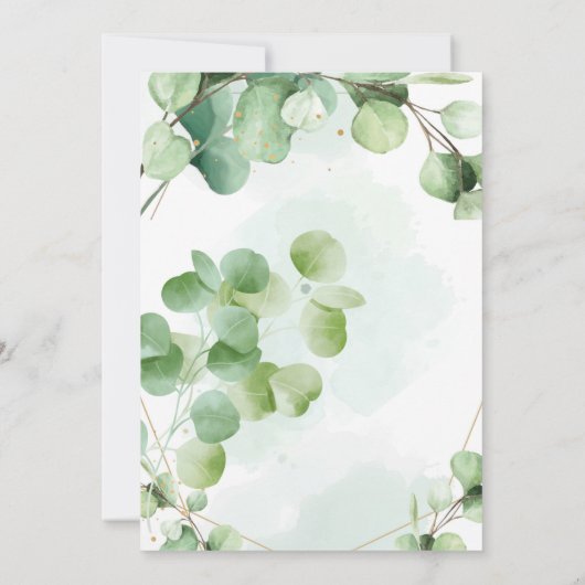 Oh Boy Eucalyptus verlaat Baby shower Invitation Kaart (Achterkant)