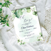 Oh Boy Eucalyptus verlaat Baby shower Invitation Kaart