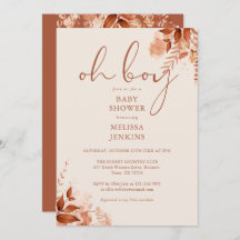 Oh Boy Floral Herfst Herfst Baby shower