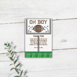 Oh Boy Football Baby shower Bedankkaart