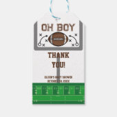 Oh Boy Football Baby shower Cadeaulabel (Voorkant)