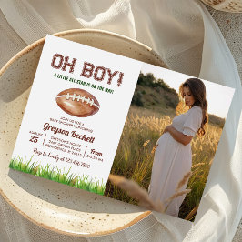 Oh Boy Football Baby shower Foto Kaart
