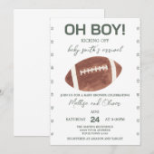 Oh Boy Football Baby Shower Kaart (Voorkant / Achterkant)