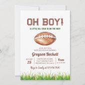 Oh Boy Football Baby shower Kaart (Voorkant)