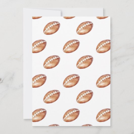 Oh Boy Football Baby shower Kaart (Achterkant)