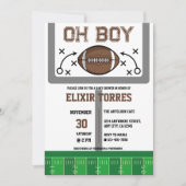 Oh Boy Football Baby shower Kaart (Voorkant)