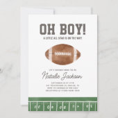 Oh Boy Football Baby shower Kaart (Voorkant)