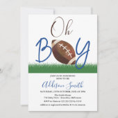 Oh Boy Football Baby shower Uitnodiging (Voorkant)