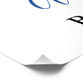 Oh Boy Football Baby shower Welkom Poster (Hoek)