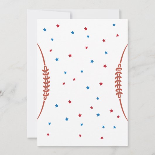 Oh Boy Football Theme Baby Shower Kaart (Achterkant)