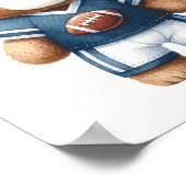 Oh Boy Football Theme Verjaardag Poster (Hoek)