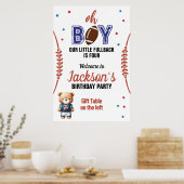 Oh Boy Football Theme Verjaardag Poster (Keuken)