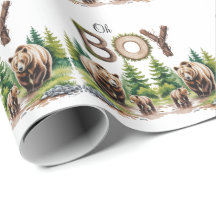 Oh Boy: Forest Wood Typography Beren Baby shower