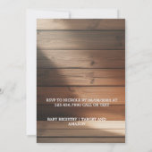 Oh Boy: Forest Wood Typography Beren Baby shower Kaart (Achterkant)